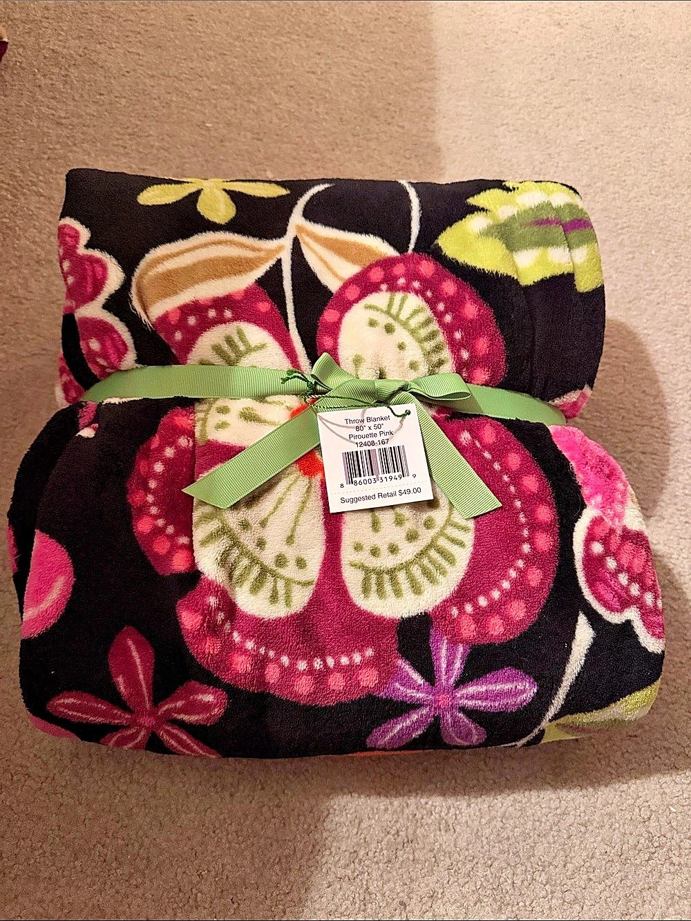 Vera Bradley Pirouette Pink Throw Blanket